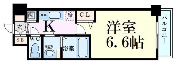堺筋本町駅 徒歩5分 5階の物件間取画像
